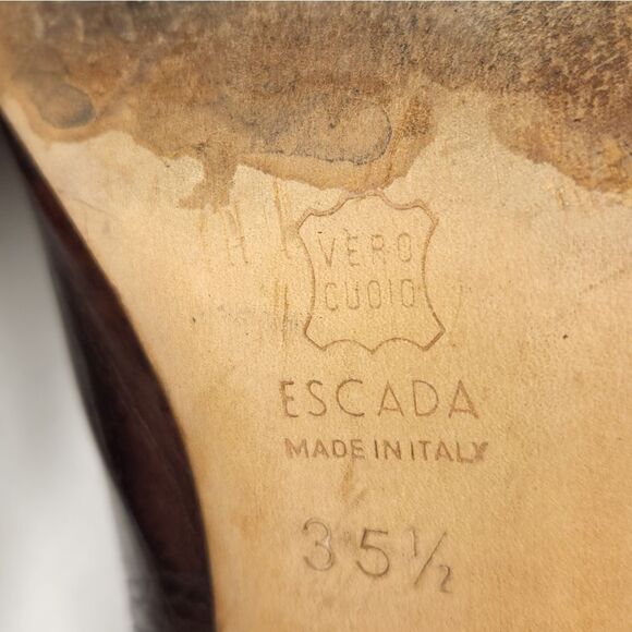 80s Escada Suede Leather Pumps - Picture 12 of 14